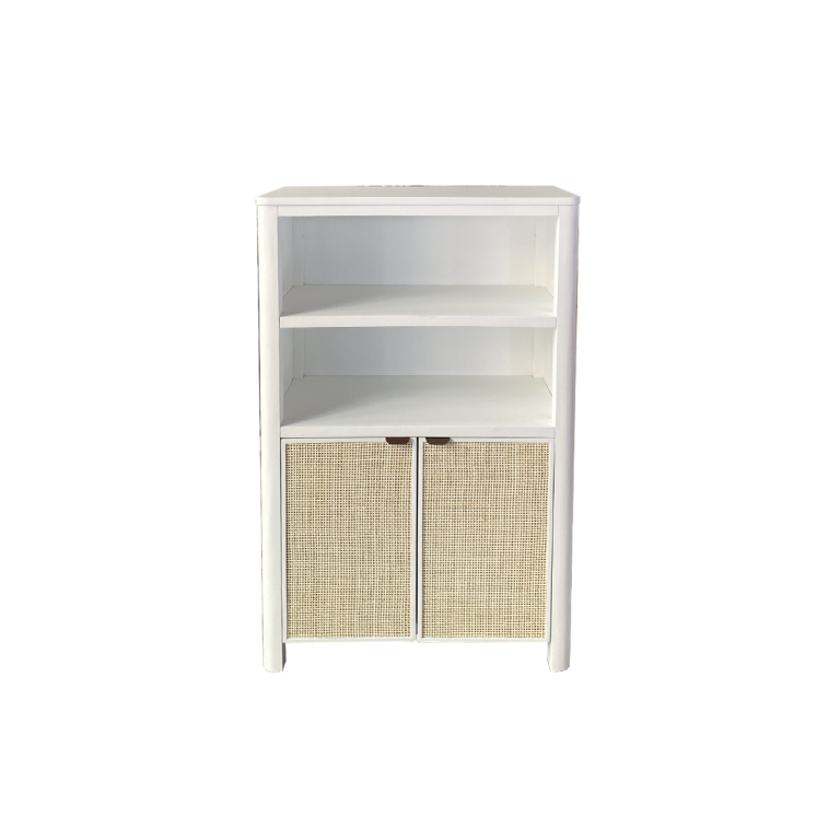 RATTAN 2OS 2DR White Cabinet